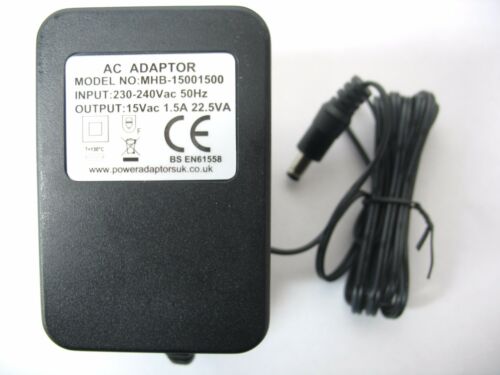 New MHB-15001500 15VAC 1.5A AC POWER ADAPTOR CHARGER